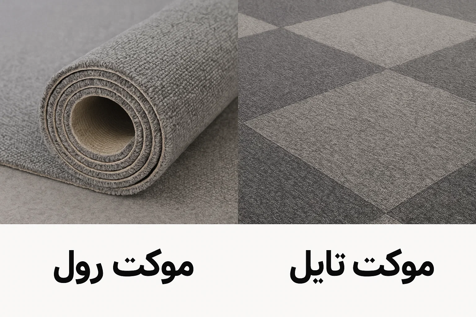 تفاوت موکت‌های رول و تایل