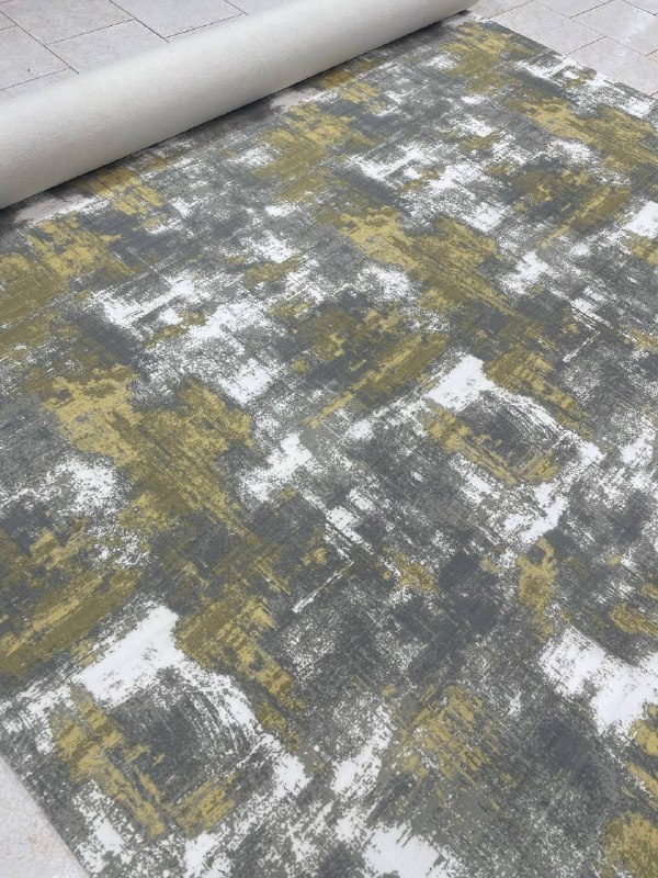 43ee1308-08cd-43b2-a947-1d1e68492018 موکت پرز بلند کلکته طوسی طلایی - Image 1